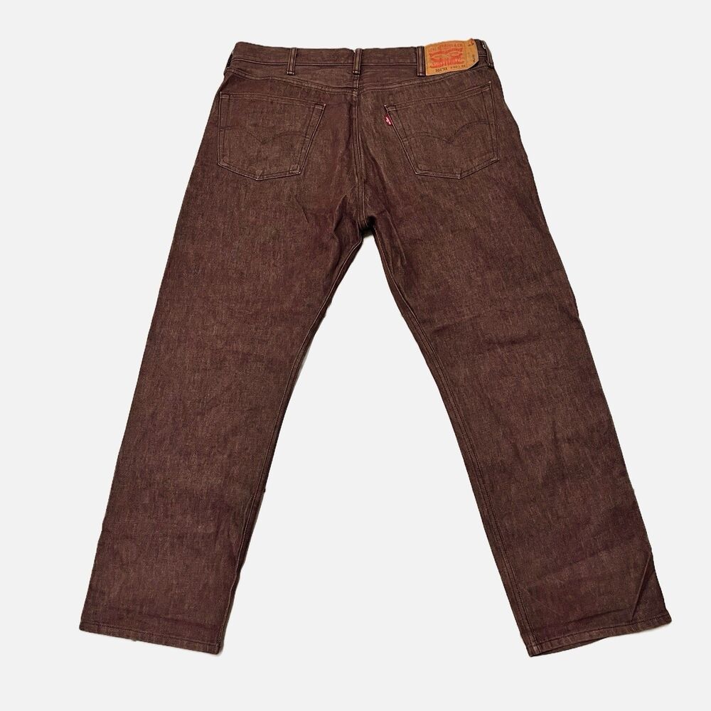 Levi’s 501xx Burgundy Button Fly Denim Jeans Size 40 X 32